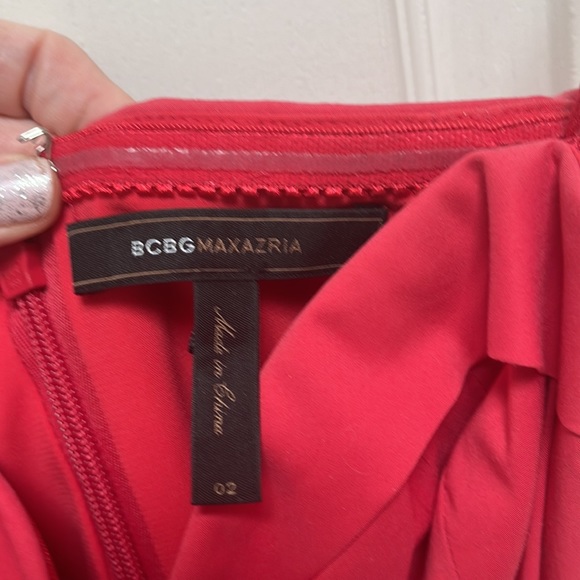 BCBGmaxazria red strapless dress, BCBG, size 02 - Picture 2 of 6